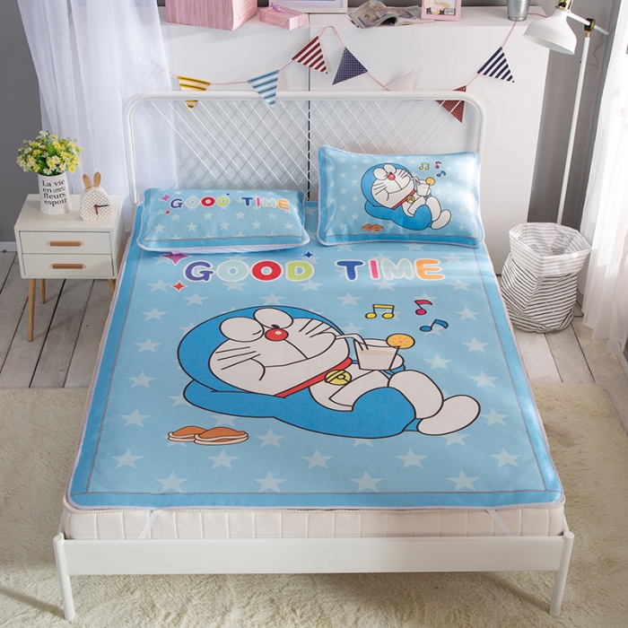 91家纺网 家纺一手货源 找家纺 （总）2024年数码印花卡通冰丝席三件套单双人空调软席冰凉席