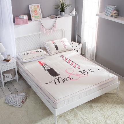 91家纺网 家纺一手货源 找家纺 （总）2024年数码印花卡通冰丝席三件套单双人空调软席冰凉席