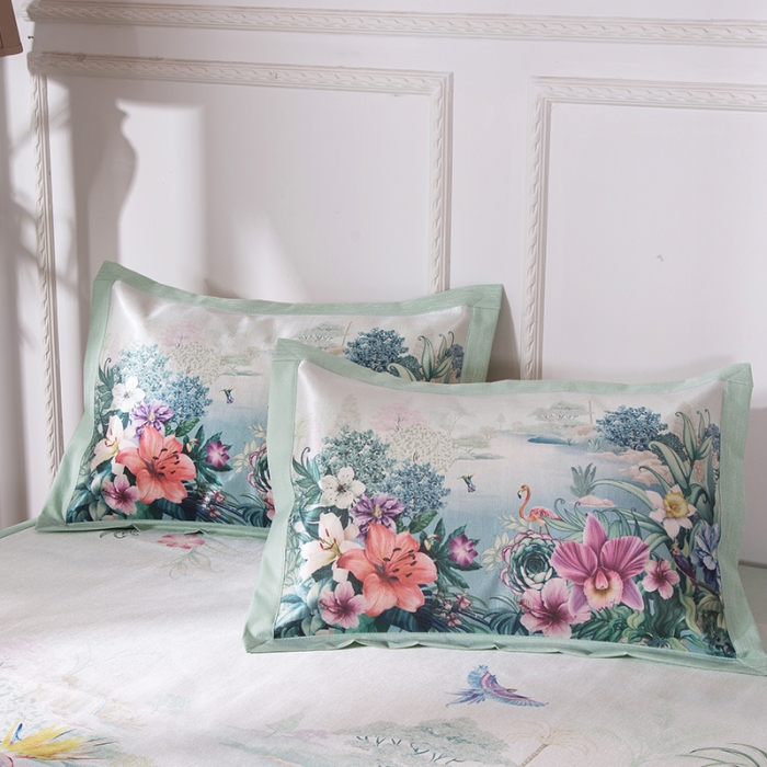 91家纺网 家纺一手货源 找家纺 （总）2024年数码印花欧式宽边冰丝席三件套空调软席双人凉席