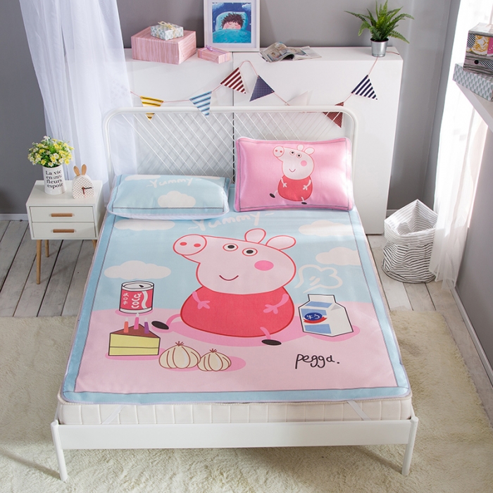 91家纺网 家纺一手货源 找家纺 （总）2024年数码印花卡通冰丝席三件套单双人多规格空调软席