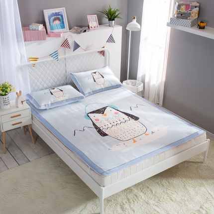 91家纺网 家纺一手货源 找家纺 （总）2024年数码印花卡通冰丝席三件套单双人多规格空调软席