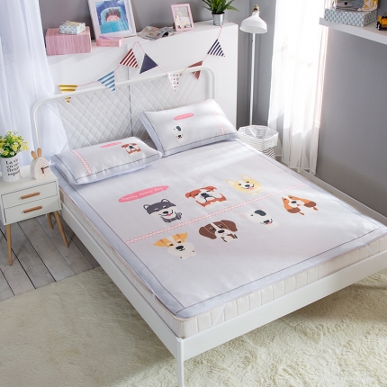 91家纺网 家纺一手货源 找家纺 （总）2024年数码印花卡通冰丝席三件套单双人多规格空调软席