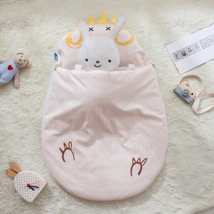 91家纺网 家纺一手货源 找家纺 小芽家居2024新款婴幼儿小睡袋春秋薄被子四季通用保暖防踢被