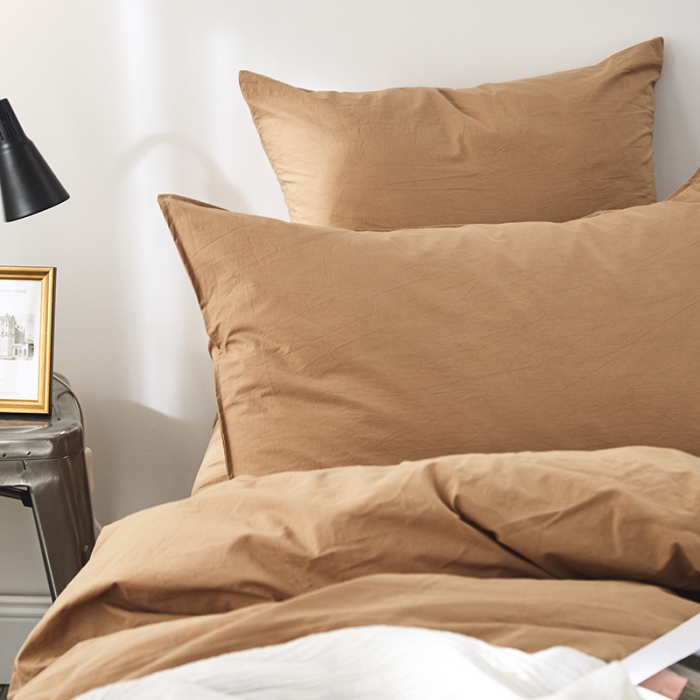 91家纺网 家纺一手货源 找家纺 涞澳家纺（新品）60水洗棉四件套  草黄