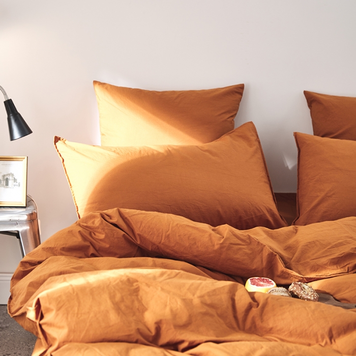 91家纺网 家纺一手货源 找家纺 涞澳家纺（新品）60水洗棉四件套  焦糖