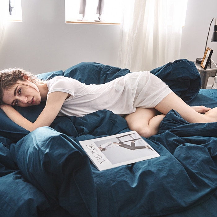 91家纺网 家纺一手货源 找家纺 涞澳家纺（新品）60水洗棉四件套  君兰