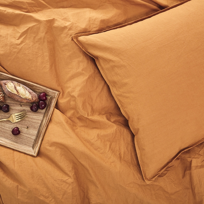 91家纺网 家纺一手货源 找家纺 涞澳家纺（新品）60水洗棉四件套  霓黄