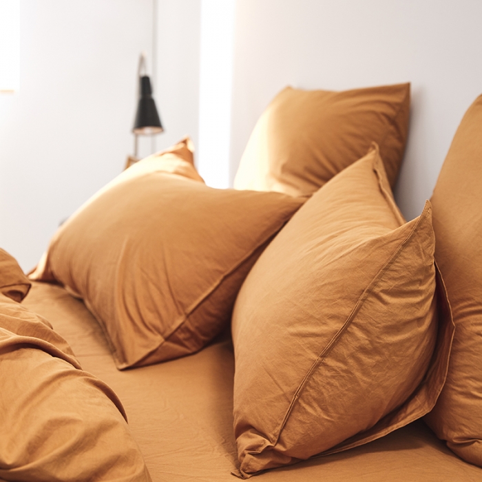 91家纺网 家纺一手货源 找家纺 涞澳家纺（新品）60水洗棉四件套  霓黄