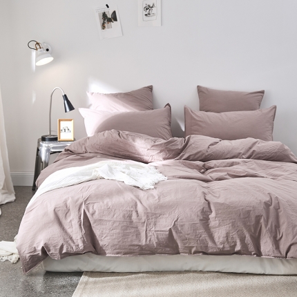 涞澳家纺（新品）60水洗棉四件套  遥紫