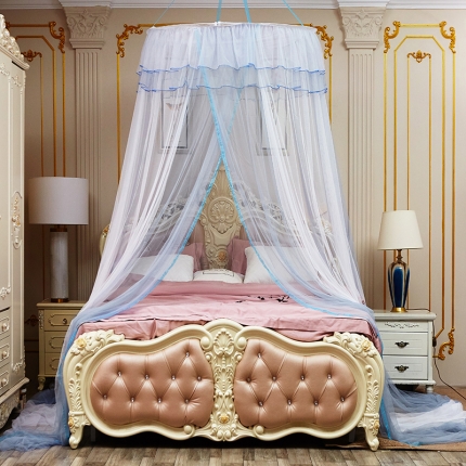 91家纺网 家纺一手货源 找家纺 宝莱利家纺 特价清仓1.2米直径圆顶吊顶落地蚊帐-夏日