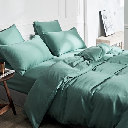 涞澳家纺 2018新款素色天丝四件套  雨桐