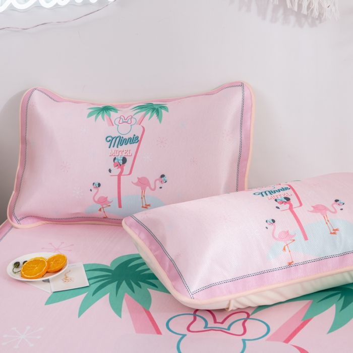 91家纺网 家纺一手货源 找家纺 （总）正版授权迪士尼数码印花冰丝席三件套学生单人大板卡通凉席