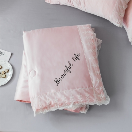 91家纺网 家纺一手货源 找家纺 2019新品空调被可水洗天丝绸夏被三件套臻丝绸夏凉被四件套