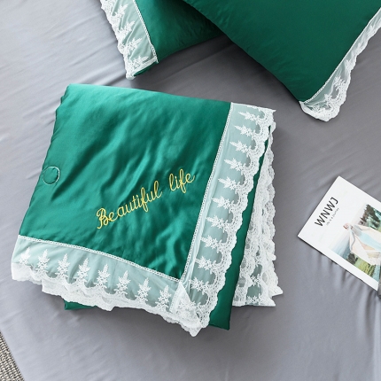 91家纺网 家纺一手货源 找家纺 2019新品空调被可水洗天丝绸夏被三件套臻丝绸夏凉被四件套