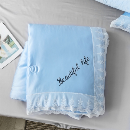 91家纺网 家纺一手货源 找家纺 2019新品空调被可水洗天丝绸夏被三件套臻丝绸夏凉被四件套