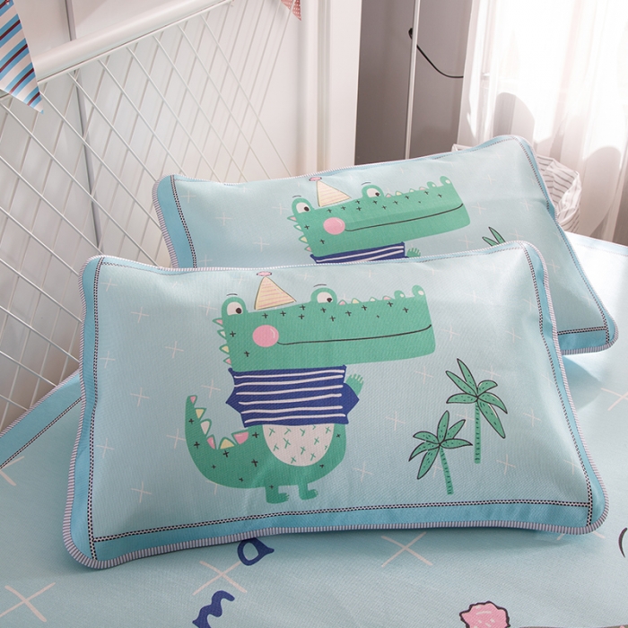 91家纺网 家纺一手货源 找家纺 2024年数码印花卡通冰丝席三件套单双人多规格空调软席夏凉席