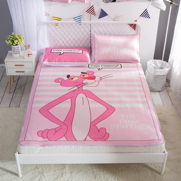 91家纺网 家纺一手货源 找家纺 2024年数码印花卡通冰丝席三件套单双人多规格空调软席夏凉席