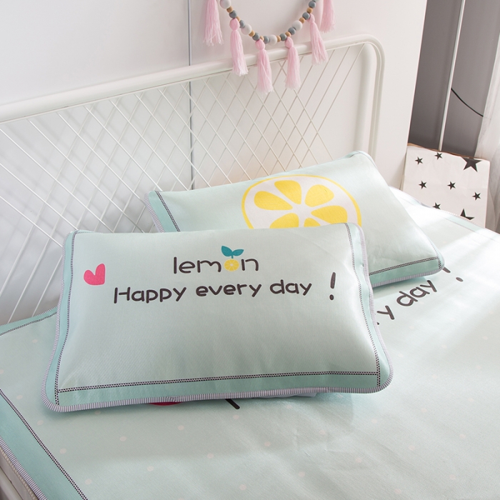 91家纺网 家纺一手货源 找家纺 2024年数码印花卡通冰丝席三件套单双人多规格空调软席夏凉席