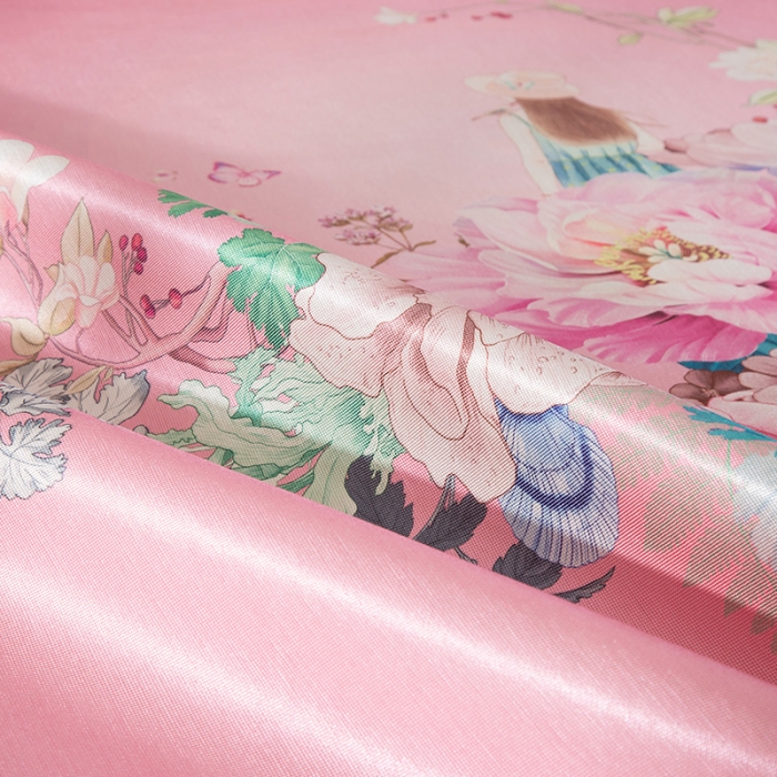 91家纺网 家纺一手货源 找家纺 2024年数码印花欧式宽边冰丝席三件套空调软席双人花卉款凉席