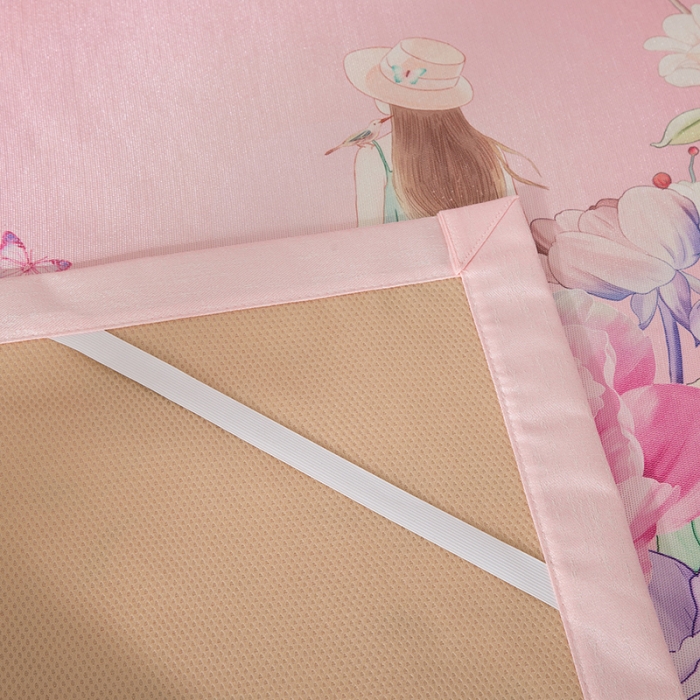 91家纺网 家纺一手货源 找家纺 2024年数码印花欧式宽边冰丝席三件套空调软席双人花卉款凉席