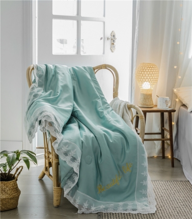 91家纺网 家纺一手货源 找家纺 2019新品空调被可水洗天丝绸夏被三件套臻丝绸夏凉被四件套