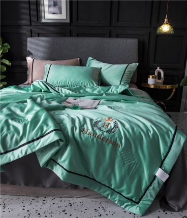 91家纺网 家纺一手货源 找家纺 2019新品空调被可水洗天丝绸夏被三件套臻丝绸夏凉被四件套