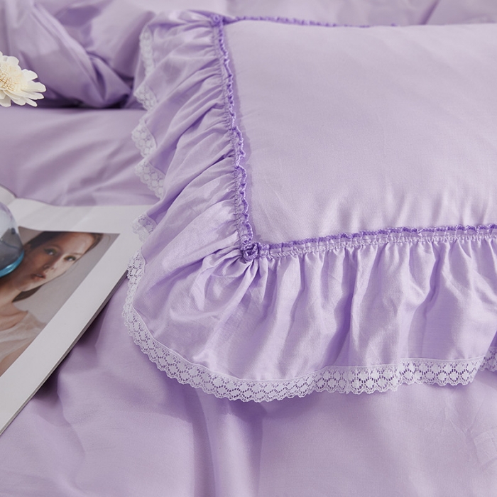 91家纺网 家纺一手货源 找家纺 （总）亲亲公主 新款全棉绣花款公主风床单四件套 星月Love