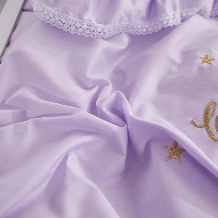 91家纺网 家纺一手货源 找家纺 （总）亲亲公主 新款全棉绣花款公主风床单四件套 星月Love