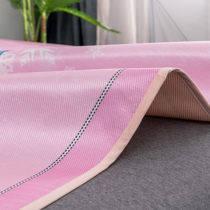 91家纺网 家纺一手货源 找家纺 迪士尼数码印花冰丝席三件套学生单人大板卡通凉席正版可授权电商