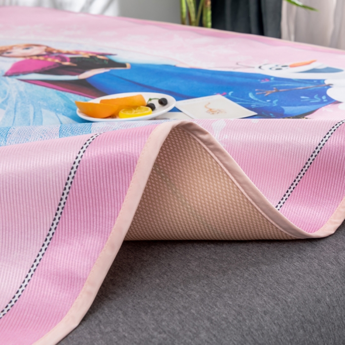 91家纺网 家纺一手货源 找家纺 迪士尼数码印花冰丝席三件套学生单人大板卡通凉席正版可授权电商