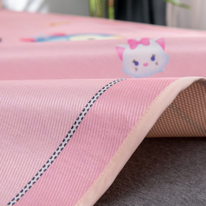 91家纺网 家纺一手货源 找家纺 迪士尼数码印花冰丝席三件套学生单人大板卡通凉席正版可授权电商