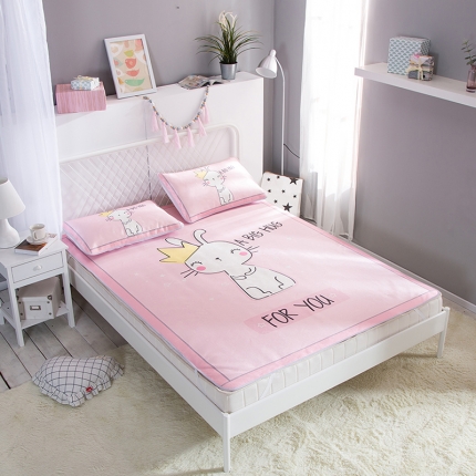 91家纺网 家纺一手货源 找家纺 2024年数码印花卡通冰丝席三件套单双人多规格空调软席夏凉席