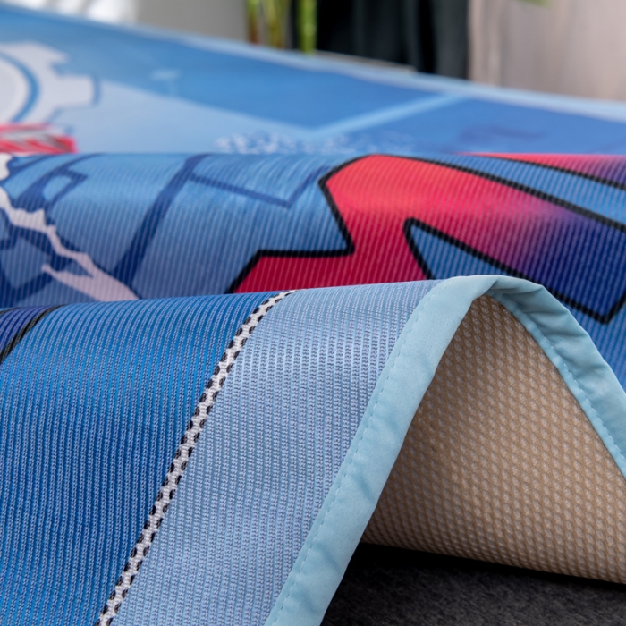 91家纺网 家纺一手货源 找家纺 迪士尼数码印花冰丝席三件套学生单人大板卡通凉席正版可授权电商