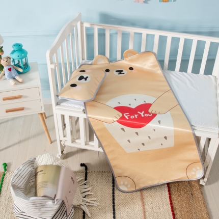 91家纺网 家纺一手货源 找家纺 2024年婴幼儿立体冰丝席三件套幼儿园专用宝宝凉席透气午睡席