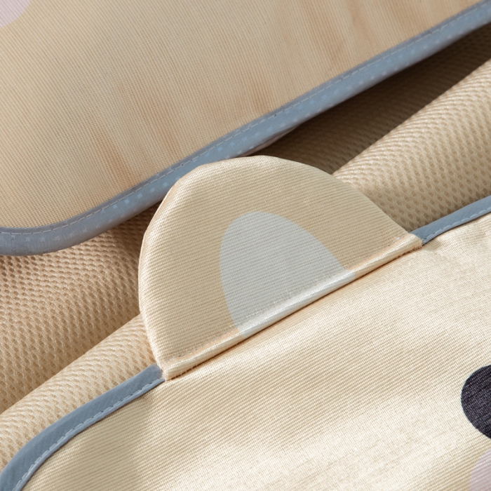 91家纺网 家纺一手货源 找家纺 2024年婴幼儿立体冰丝席三件套幼儿园专用宝宝凉席透气午睡席