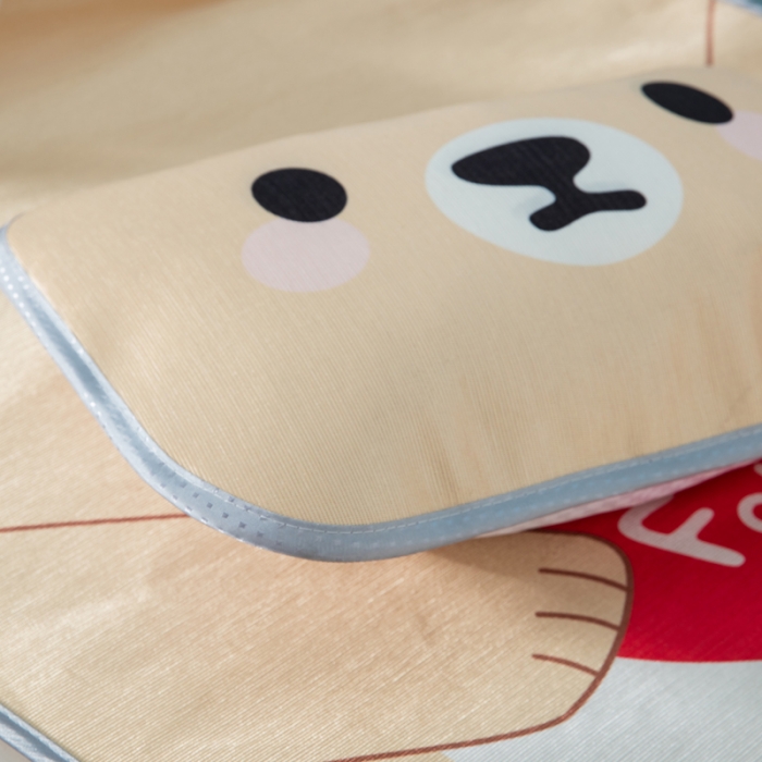 91家纺网 家纺一手货源 找家纺 2024年婴幼儿立体冰丝席三件套幼儿园专用宝宝凉席透气午睡席