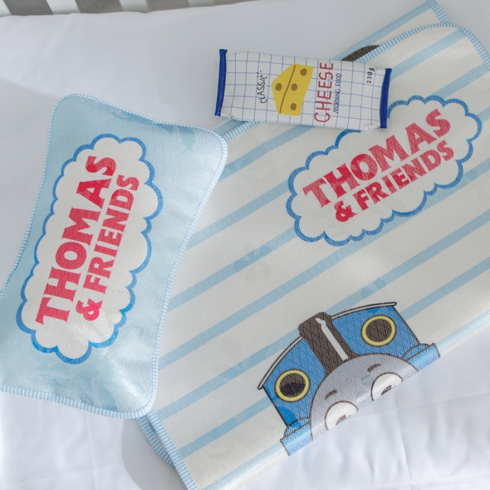 91家纺网 家纺一手货源 找家纺 2024年婴幼儿冰丝席三件套幼儿园专用宝宝凉席夏季透气午睡席