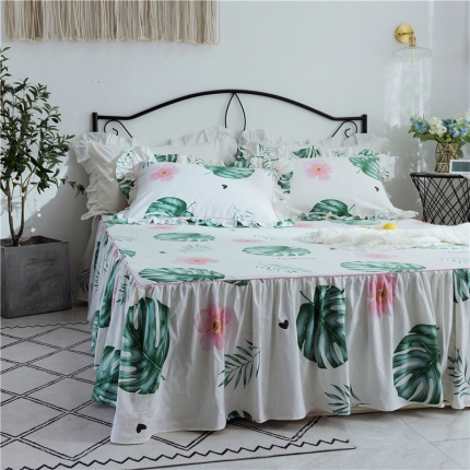 91家纺网 家纺一手货源 找家纺 菊上家纺-新品小清新欧美风单品全棉被套床裙枕套