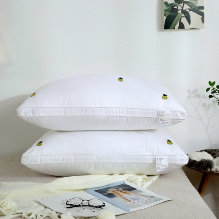 91家纺网 家纺一手货源 找家纺 （总）赛格时代家居 枕芯   全棉枕芯 全棉贡缎绣花羽丝绒枕