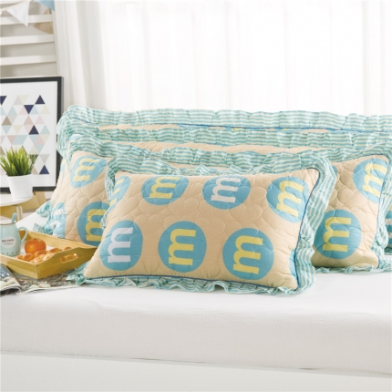 91家纺网 家纺一手货源 找家纺 喜相逢家纺 2024新款 D17-全棉夹棉双人枕套