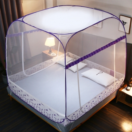 91家纺网 家纺一手货源 找家纺 （总）冉美家纺 2021新款大顶钢丝免安装蚊帐