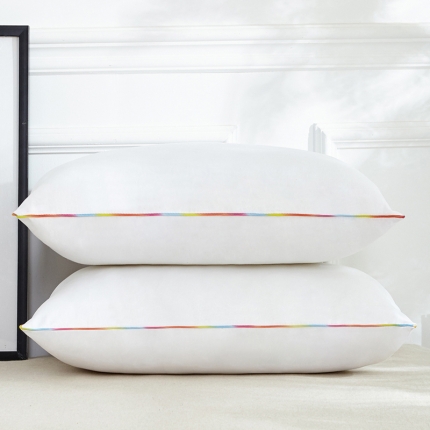 91家纺网 家纺一手货源 找家纺 （总）兴丝露枕芯 亲肤绗缝三线格枕芯 羽丝枕 舒适枕 中高枕 成人枕头 宿舍枕芯