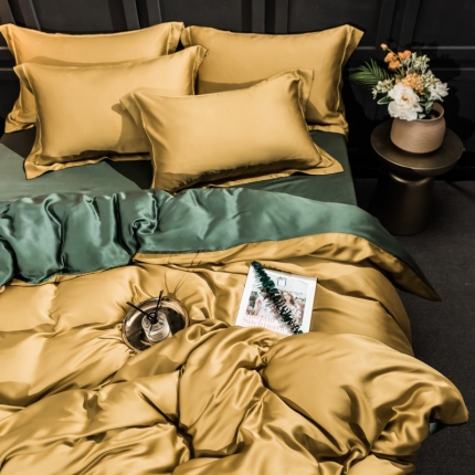 91家纺网 家纺一手货源 找家纺 【DM】60支天丝双色拼四件套