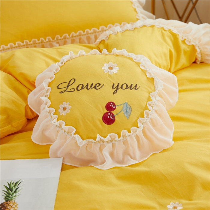 91家纺网 家纺一手货源 找家纺 （总）亲亲公主 新款全棉蕾丝公主风四件套