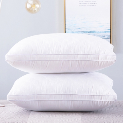 91家纺网 家纺一手货源 找家纺 （总）兴丝露枕芯 亲肤绗缝三线格枕芯 羽丝枕 舒适枕 中高枕 成人枕头 宿舍枕芯