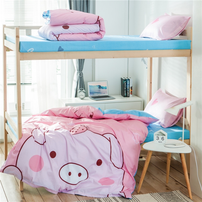 91家纺网 家纺一手货源 找家纺 全棉卡通三件套全棉大版卡通三件套纯棉三件套卡通学生三件套