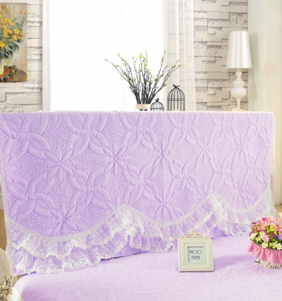 91家纺网 家纺一手货源 找家纺 菊上家纺--全棉蕾丝床头罩防尘罩简约系带款1.2-2米多规格