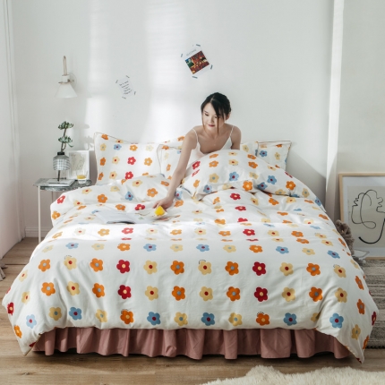 （总）万盛家纺 全棉滚绳款单品被套