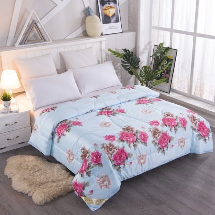 91家纺网 家纺一手货源 找家纺 （总）新款丝绸印花被春秋被冬被夏凉被空调被芯子