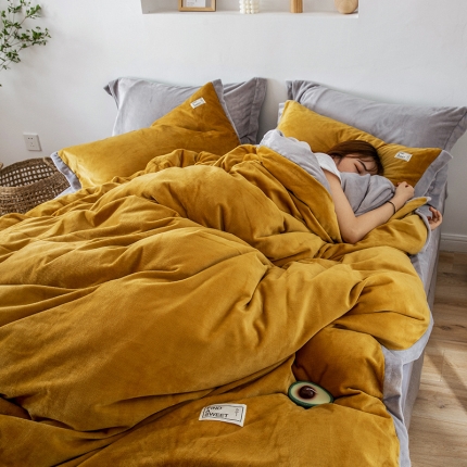 91家纺网 家纺一手货源 找家纺 （总）润缦 2019新款牛奶绒终版四件套